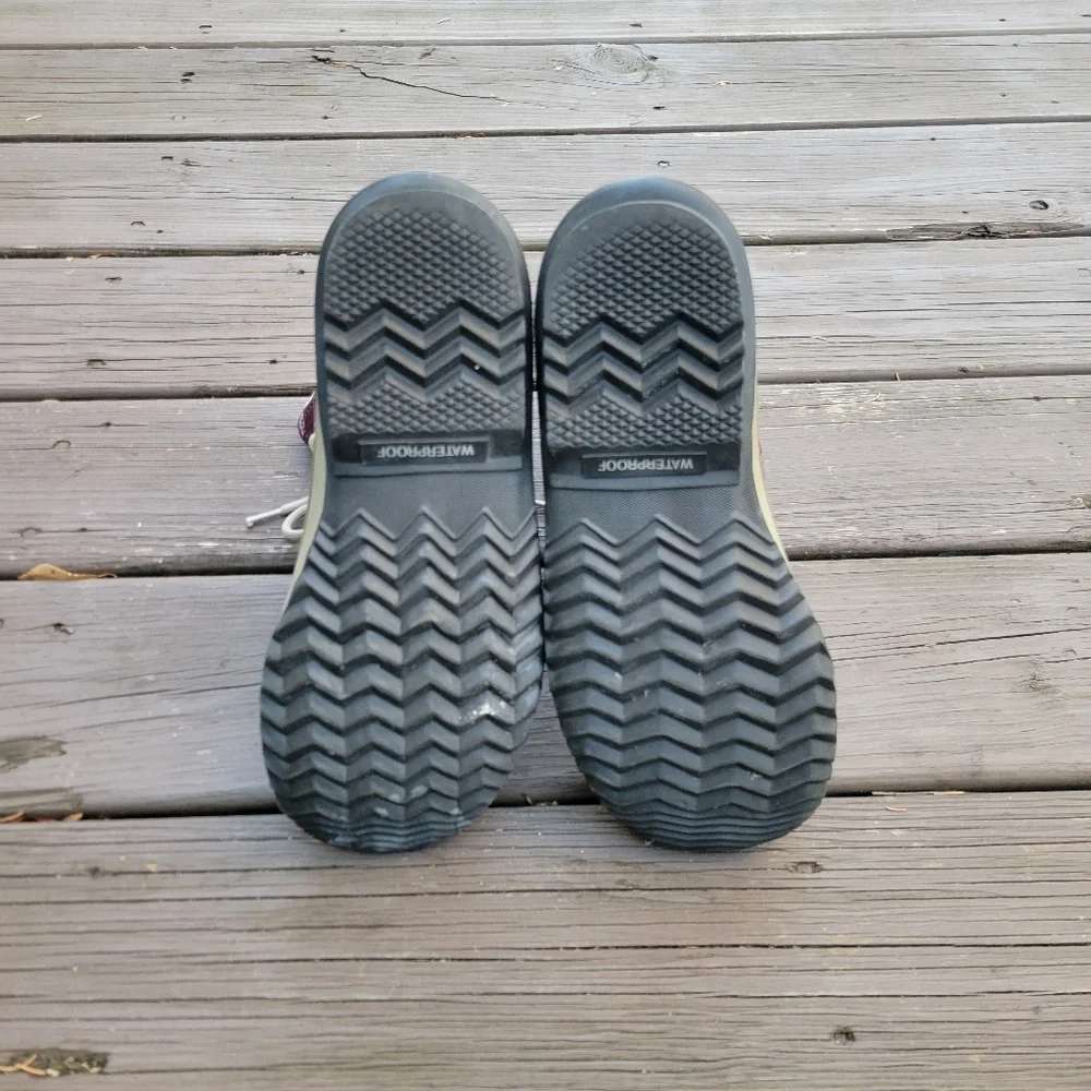 Sorel 1964 Pac Purple White Plaid Leather Sherpa Pile Winter Snow Duck Boots‎